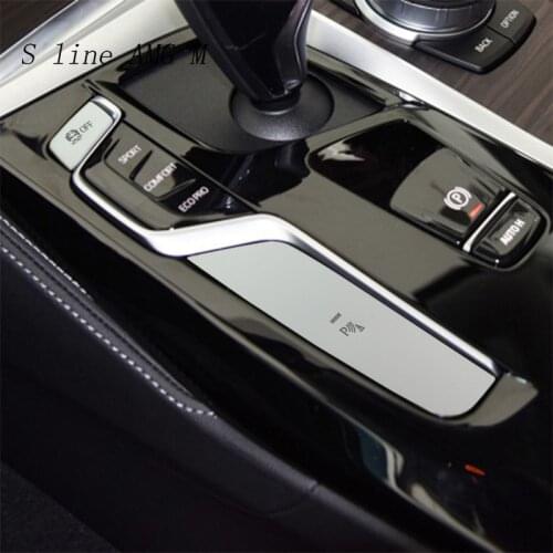 Car Styling Central Handbrake Auto H Button Left side OFF P Bottons Covers Stickers Trim For BMW 5 series G30 X3 G01 X4 G02 G32