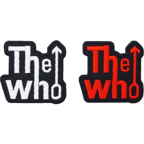 The who Band Punk Rock Embroidered Iron on Hook Backing Biker Motorcycle Patches for Vest Jeans