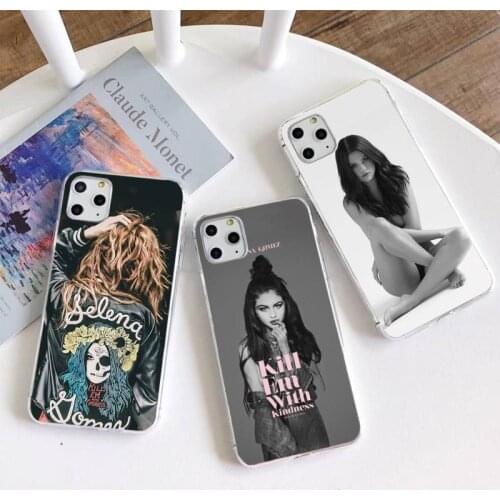 Selena Gomez Kill Em with Kindness Silicone Black Phone Case for iPhone 11 pro XS MAX 8 7 6 6S Plus X 5S SE 2020 XR cover