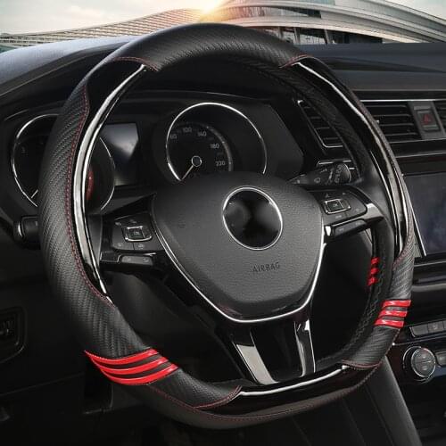 D Shape Car Steering Wheel Cover PU Leather For Nissan Qashqai J11 Nissan X-trail T32 Golf 7 Tiguan 2019 2020 Kia Optima K5 2021