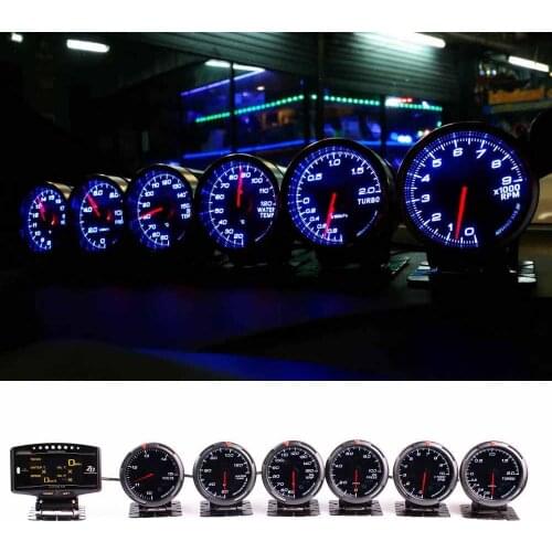 Defi Advance BF Defi Link System zd + 6 gauges Volt Water Temperature Oil Temp Oil Press Rpm Turbo Boost Gauge