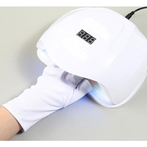1 Pair Long Size UV Light Lamp Radiation Protection Nail Art UV Gel Anti UV Glove Hand Rest Manicure Nail Art Gloves