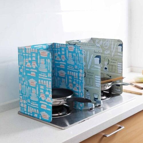 Gas Stove Aluminum Foil Oil Baffle Heat Insulation Plate Kitchen Cooking Oil Separator Household Stove Splash Oil Baffle