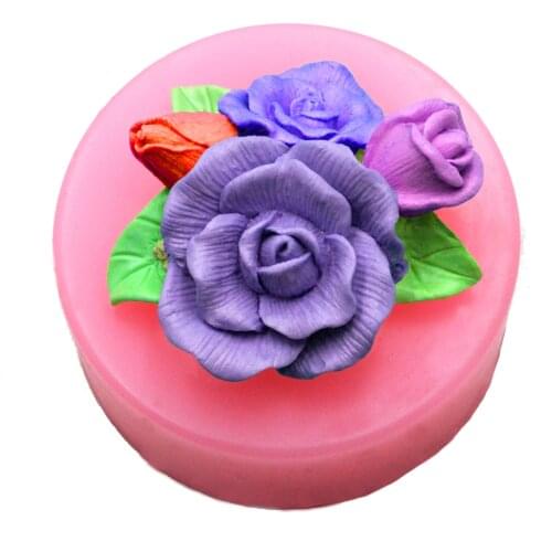 Camellia cake mold mousse cake mold fondant silicone mold handmade soap chocolate cookies baking tools