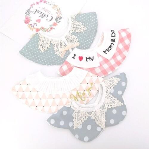 Korea Style Princess Unisex Lace Bowknot Lovely Cute Fake Collar Infant Baby Saliva Towel Bandana Bibs