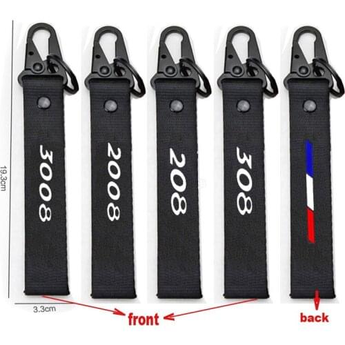 Nylon Car Key Ring Sticker For Peugeot 206 208 307 308 2008 3008 106 108 306