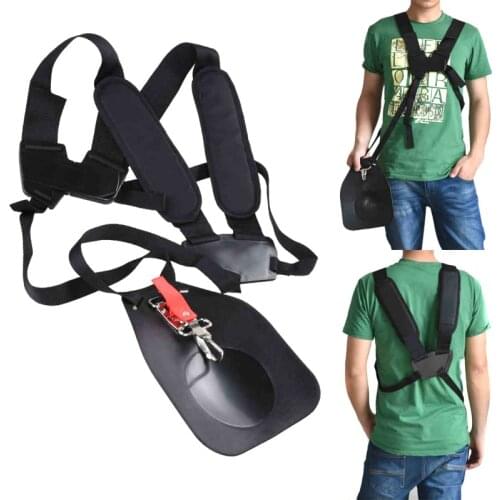 Nylon Durable Double Shoulder Harness Strap for Brush Cutter & Lawn Mower Trimmer with Carry Hook Garden Tool