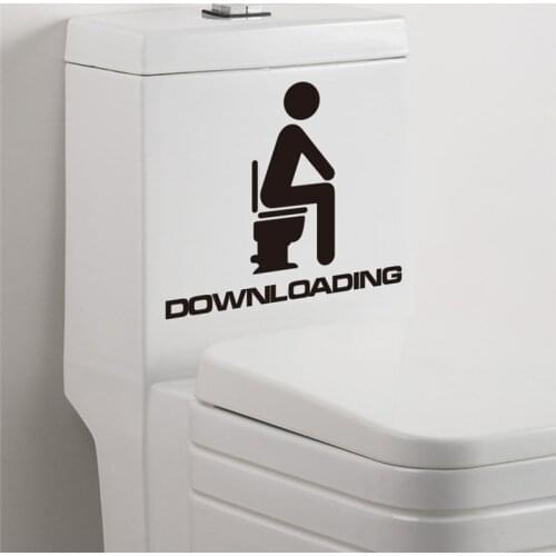 Down Loading Toilet bathroom sticker decals sitting night light seat toilet decoration