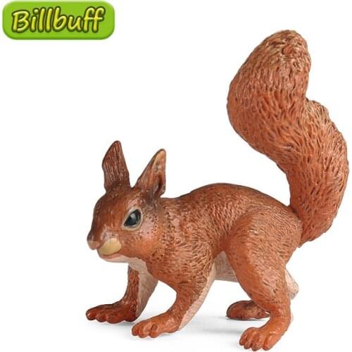 New Simulation Animal Plastic Action PVC Solid Model Squirrel Figures Collection Toy for children Educational Kid Cognition Gift