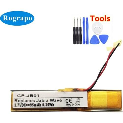 New AHB360819(29)-2P Battery For Jabra Wave Bluetooth headset Accumulator 3.7V 95mAh Batterie 2-wire +tools