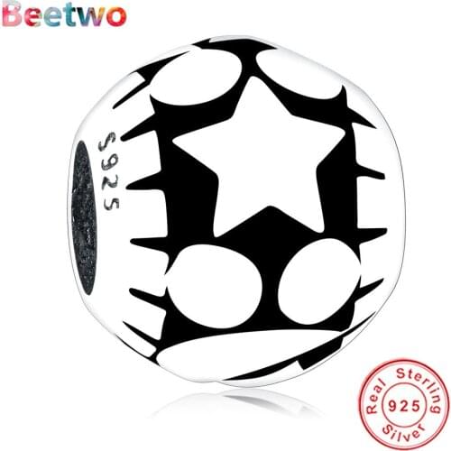 Fit Original Pandora Charm Bracelet S925 Silver Star Charm Bead DIY Jewelry Berloque