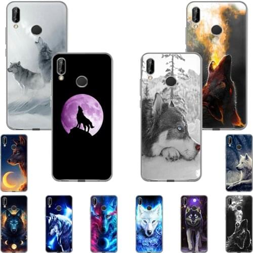 Power cute wolf snow Nova5T Silicone soft phone case for Huawei honor 20 Pro 9X 10 8S 8a 20i 8X Max 9Lite 7A 10i 7s V20 Y5 cover