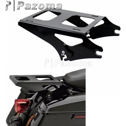 Motorbike Black Steel Detachable Two-up Tour Pak Passenger Luggage Rack for Harley Road King FLHR Street Glide FLHX 2014-2016