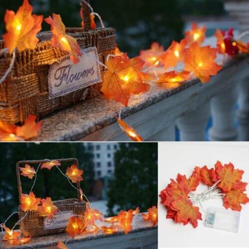 USB/Battery Led Lights Maple Leaves Garland Fairy Lights for ChristmasDecoration Autumn String Light Festive DIY Halloween Decor