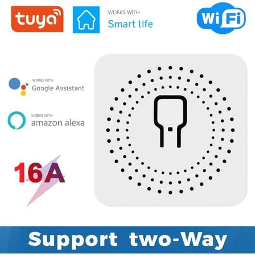 Wifi Smart Light Switch 16A Mini DIY Breaker Module Timer Smart Life/Tuya APP Remote Control For Alexa Echo Google Home 1/2 Way