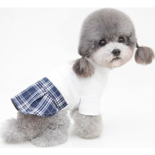 Spring Autumn Summer Dog Dress Pet Clothes Skirt Wedding Apparel Puppy Outfit Cat Chihuahua Yorkie Pomeranian Dog Clothing S