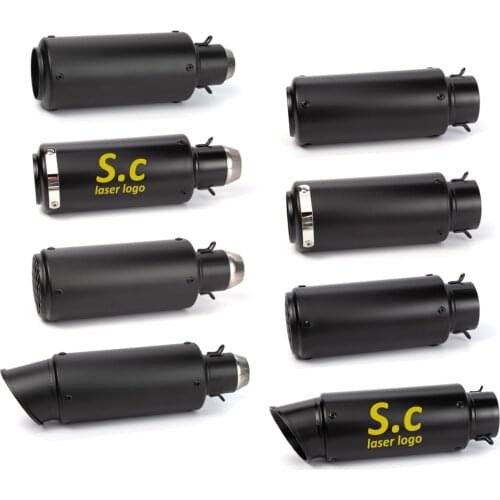 Motorcycle Exhaust Pipe Escape Moto Racing Project Scooter Muffler For Cafe Racer Pit Bike PCX 125 FZ6 Z900 MT07 G310GS Tmax 530