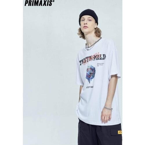 PRIMAXIS Summer 2021 streetwear Women Oversize T Shirt Cartoon Earth smiley Printing Short Sleeved Funny T-shirt Hip-Hop Clothes
