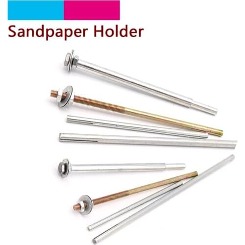 1pcs 6mm Sandpaper Clamp Rod Holder Polishing Rod Screw Head Sanding Holder Root For woodworking Carving Tools