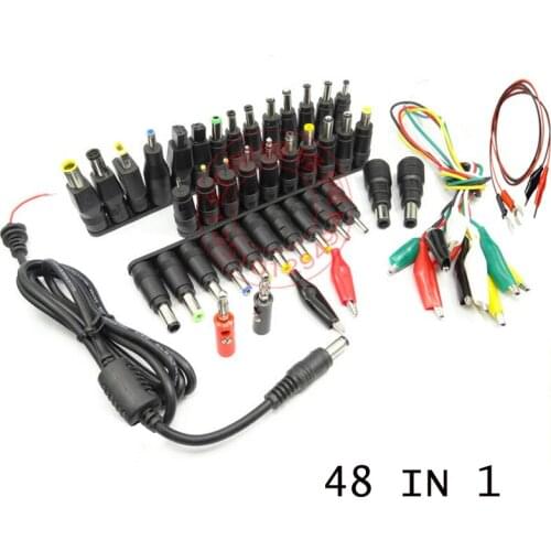 48 IN 1pair Universal Laptop AC DC Jack Power Supply Adapter Connector Plug for HP IBM Dell Apple Lenovo Acer Toshiba Notebook