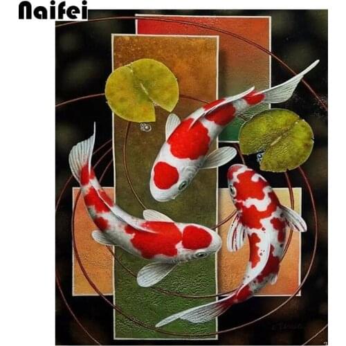 5D DIY diamond painting Squid,yin yang fish,rich fish diamond embroidery animal cross stitch rhinestone wall sticker home decor