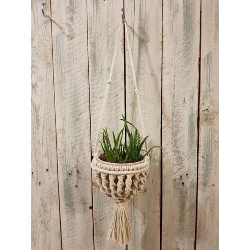 Aysha Makrome Jardiniere Auger Pattern/Home Decor