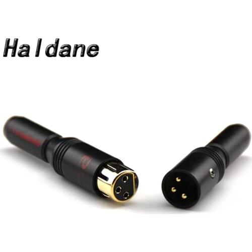 Free Shipping Haldane 1 Pair XLR 3 Pin Male Plug + Female Jack Microphone MIC Audio Connector Adapter