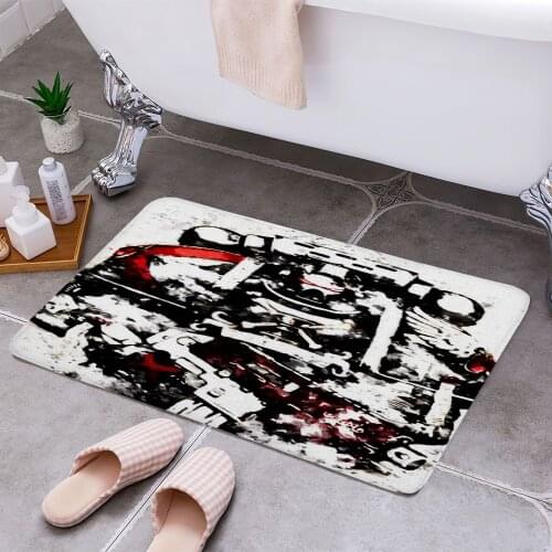 Black Rage Red Thirst 3D Print Doormats Rectangle Non-Slip DoorMat Bedroom Kitchen Entrance Print Door rugs Dropshipping