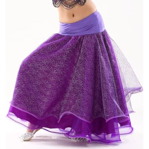 Performance kids Belly Dancing Clothes Flare Long Maxi Skirts Girls Chiffon Skirt Professional Belly Dance Skirt for Children