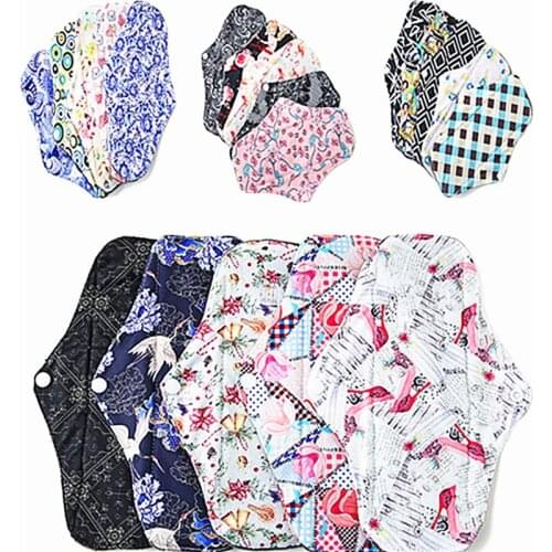 Eco-friendly Cotton Bamboo Panty Liner Cloth Menstrual Pad Mama Sanitary Reusable Soft Washable Charcoal Period Napkin