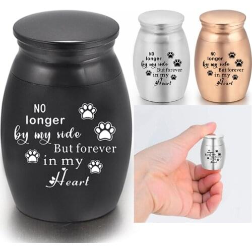 Human Ashes Funeral Dog Cremation Urn Casket Container Mini Small No Deformation Paw Memorials For Pets Mouse Cat Aluminum alloy
