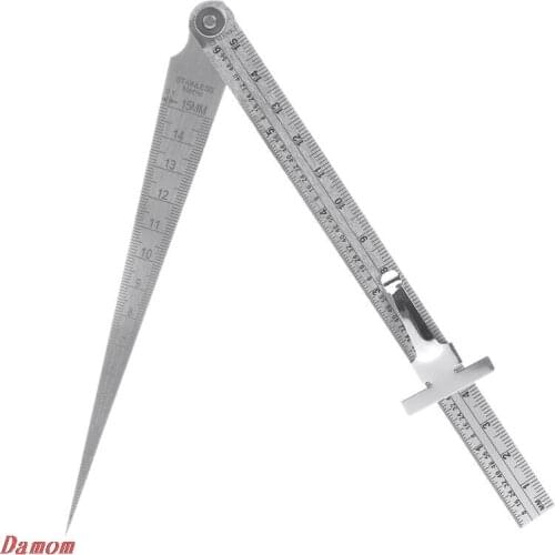 Stainless Steel Taper Welding Feeler Gauge Gage Depth Ruler Gap Hole Inspection For Measurement Tool