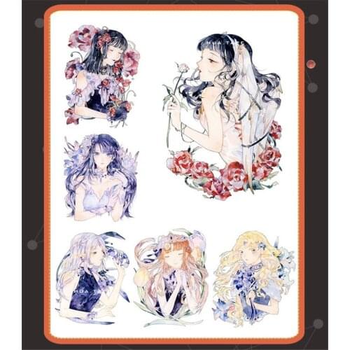 Fairy Flower Girl Washi Tapes Bullet Journal Masking Tape Adhesive Tape DIY Scrapbooking Washi Stickers