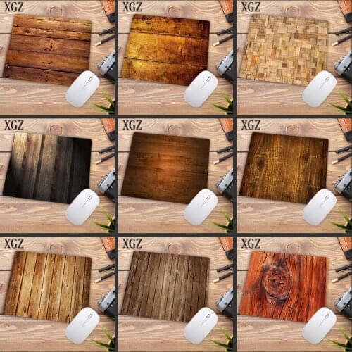 XGZ New Design Fashion Brown Wood Grain Laptop Gaming Mice Mousepad Rubber Game Mouse Pad Give Your Wife Girl Friend 22X18CM