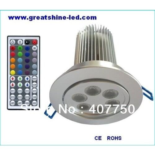 Multicolor changing IR remote rgb 6X3W led ceiling light used for indoor entertainment places
