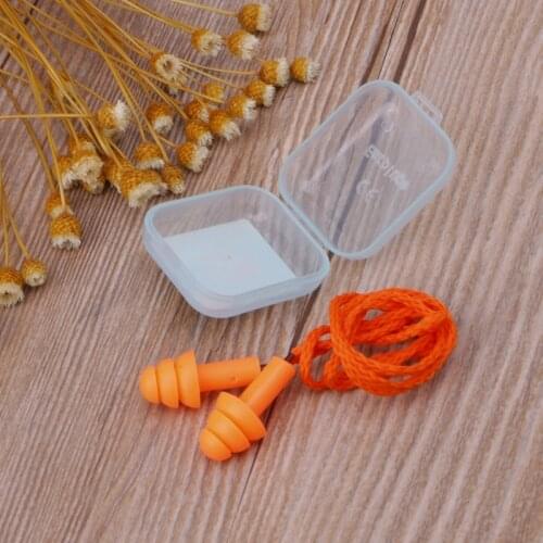 Soft Silicone Wired Ear Plugs Noise Reduction Earmuffs Hearing Protection