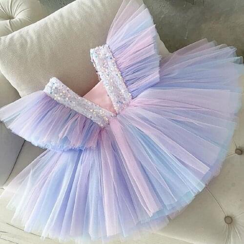 Princess Dress For Little Girls Fancy Birthday Party Clothing Wedding Flower Girls Costume Evening Vestidos For 3-8 Years Kids