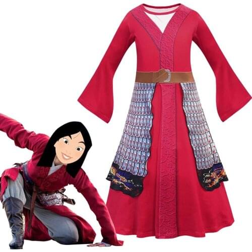 2021 New Cosplay Clothing 3-10 Y Girl Anime Performance Clothing Princess Movie Dress Red Cosplay Costume Kimono Dress