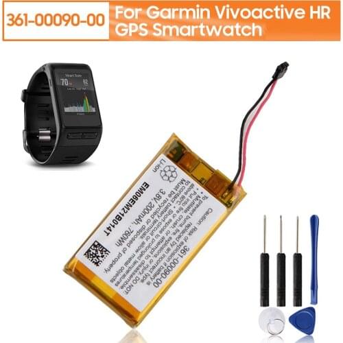 Original Replacement Battery 361-00090-00 For Garmin Vivoactive HR GPS Smartwatch Battery 200mAh