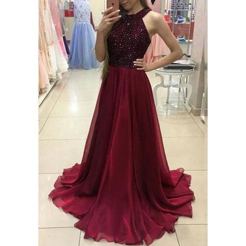 Evening Party Dress Women Formal Ball Gown Party Long Maxi Dress Sexy Sleeveless Party Dress Prom