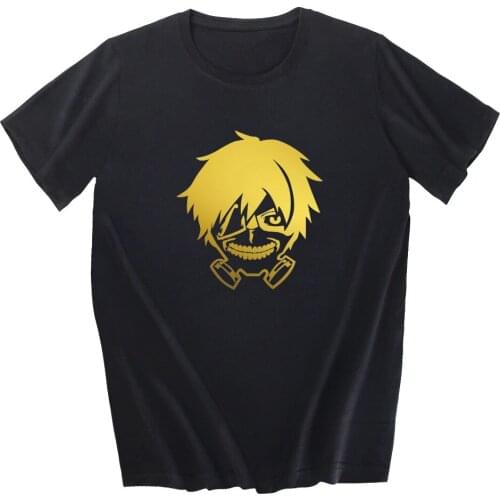 Hot Japan Anime Tokyo Ghoul Sasaki Haise Mens T-Shirts 2020 Summer Short Sleeve Tops Tees Hip Hop Casual Cotton Streetwear