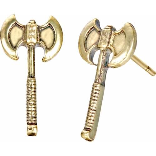 Scandinavian Axe Charm Stud Earrings 2020 Women Thor of Hammer Mjolnir Vintage Men Viking Jewelry Hip Hop Cool Man Earring