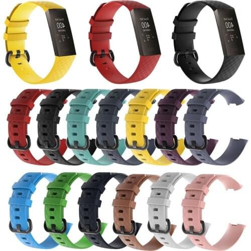 Replacement Soft Silicone Rubber Band Strap Wristband Bracelet For Fitbit CHARGE 3 Small or Large Size Watch Band