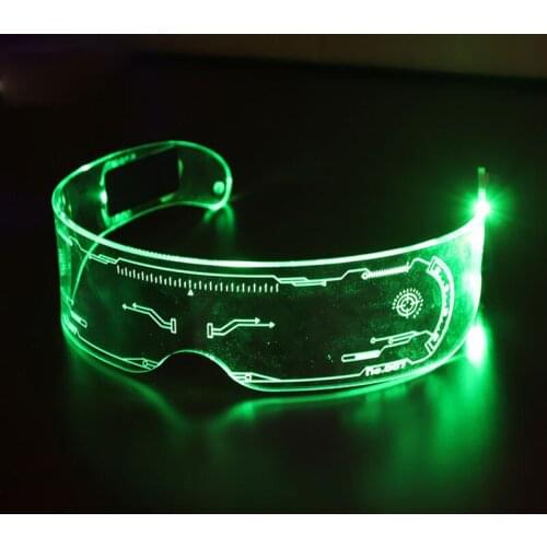 LED Luminous Glasses Electronic Visor Glasses Light Up Glasses Prop For Festival KTV Bar Party Performance Christmas Light