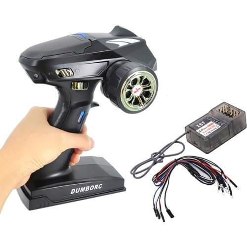 DumboRC X6P 2.4G 6CH Transmitter X6F LED Receiver withLED Light Set For RC Car Boat Tank Vehicle Crawler TRX4 Axial SCX10 D90