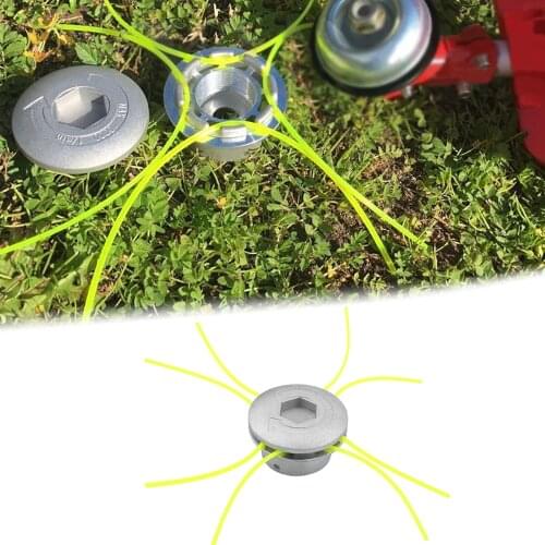 Universal Trimmer Head Aluminum Sith 4 Lines Thread Nylon Cutting Line Garden Grass Bush Accessories Durable Cutting Machine