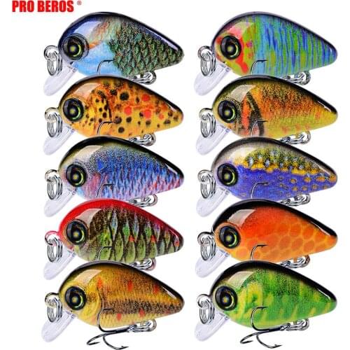 10PCS Trout Ultralight Spinning Fishing Lures Micro Wobbler Crankbait 28.5mm 1.95g Freshwater Artificial Baits