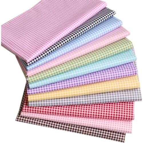 100% cotton fabric diy sewing craft handmade baby apparel quilt handwork home decor tissue by meter multicolor wave grid printed