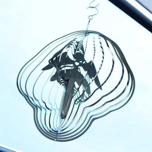 3D Rotating Wind Chimes Nordic Angel Wind Spinners Home Yard Balcony Corridor Art Wind Rotating Flowing-Light Effect Ornaments