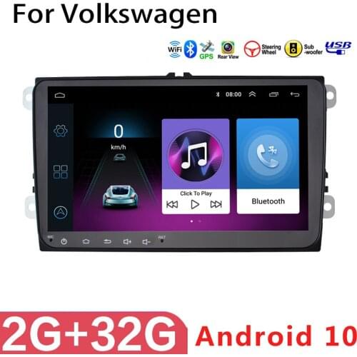 9" Android 10 Car Multimedia Player radio Stereo GPS Navigation 2Din Auto WIFI Mirror Link Buletooth For VW/ Passat/POLO/GOLF